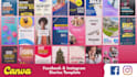 create five amazing social media posts and canva templates using canva pro