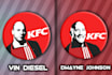 make your face in the kfc logo