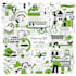 create vector doodle line art illustration in my style