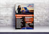 design logistics truck dispatch cargo truck freight broker flyer
