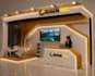design modern exhibition booth, kiosk, trade show stand 3d