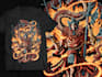 design creepy horror tshirt illustration