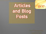 write blogposts online content and high quality articles