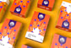 design a modern food product packaging label with 3d image