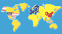 create a vector cartoon or flat style map