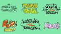 create a graffiti logo or full urban concept design