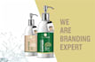 shampoo label design, lotion bottle label, cosmetic product packaging design