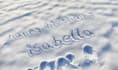 write your  text on the snow