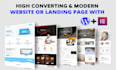 build wordpress elementor website design, redesign, rebuild with elementor pro