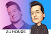 draw your photo into big head cartoon avatar