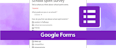 create an online form or survey form using google forms