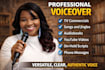 record a female voice over in a jamaican accent