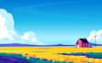create your minimal landscape illustration