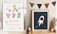 create a personalized kids name print and nursery wall art