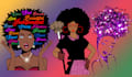 do black african american characters t shirts design
