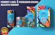 create skin care label design, cosmetics packaging design realistic 3d mockup