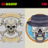 draw custom skull illustration design for tshirt and logo