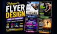 design modern flyer, brochure, bifold or trifold design