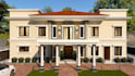 design house exterior and 3d render