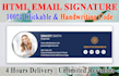 design clickable HTML email signature with custom code