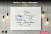 design print ready wall art, mural and decal vector