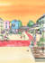 illustrate cityscapes with watercolor
