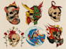 draw a cool skull illustration