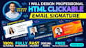 design a professional HTML clickable email signature for your brand
