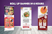 design professional roll up banner pull up banner, x stand banner