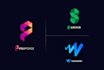 design 2 modern logo designs with copyright