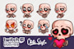 design awesome custom kick and twitch emotes in chibi style