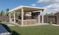 design backyard front yard garden pool patio deck terrace landscape 3d render