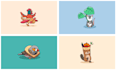 draw animals cartoon illustration