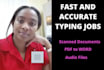 do all your typing jobs in 24 hours