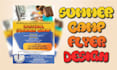 do summer school camp flyer poster design