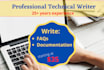 professionally write a user guide or manual
