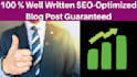 write SEO optimized articles which will rank in google