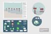 design minimal infographic icons and presentation sheets