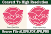 convert raster logo to vector file high resolution ai,eps,pdf