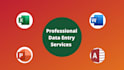 do professional data entry, web research and business admin services 24 hours