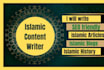 write SEO friendly islamic content, articles,  blogs as per quran,hadith, sunnah