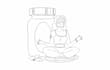 draw line art illustration for medical, fitness, sport and dietary business