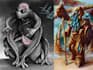 draw monster creature mecha concept art