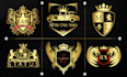 design vintage luxury, heraldic, crest, and emblem logo