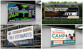 design billboard, yard sign, outdoor signage, signboard, or vinyl banner