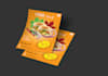 design creative food menu and restaurant flyer