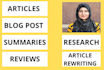 write SEO health and fitness articles and blog posts