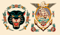 do traditional old school tattoo for clothing, apparel