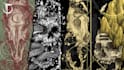 draw a detailed dark art rock gothic illustration