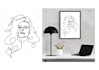 draw continuous line art portrait illustration